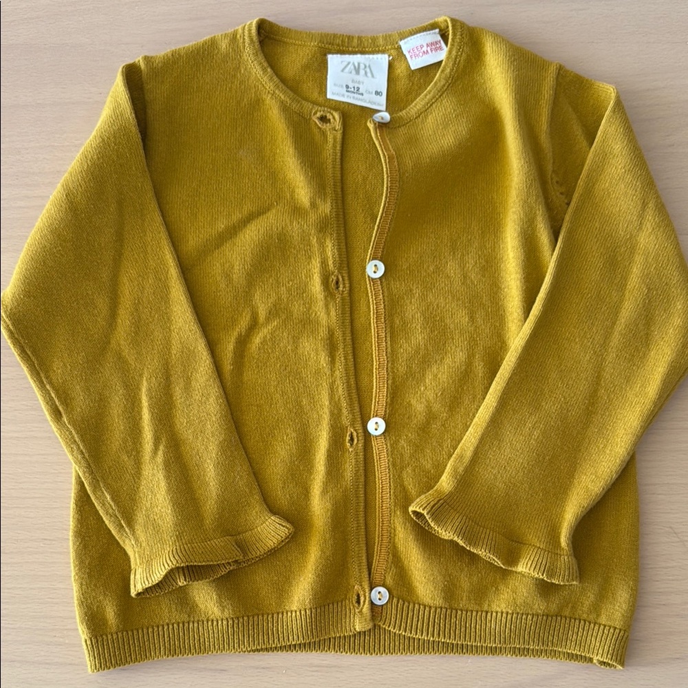 Zara mustard Knit Sweater for kid